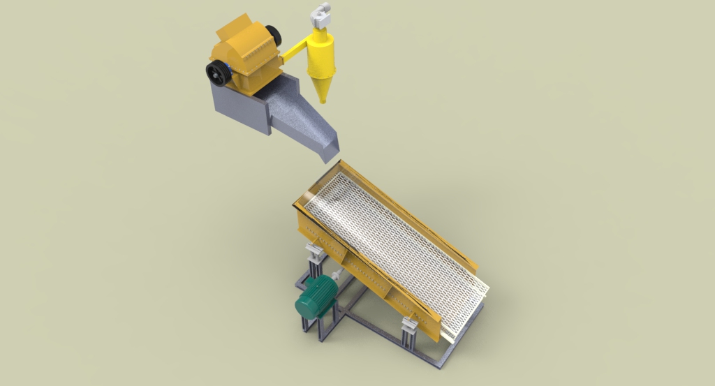 破碎筛分装置的设计与仿真creo5.0.zip