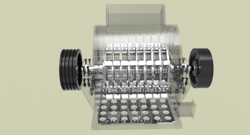 破碎筛分装置的设计与仿真creo5.0.zip