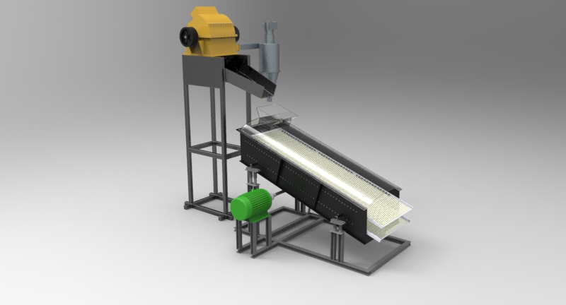 破碎筛分装置的设计与仿真creo5.0.zip