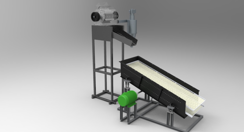 破碎筛分装置的设计与仿真creo5.0.zip