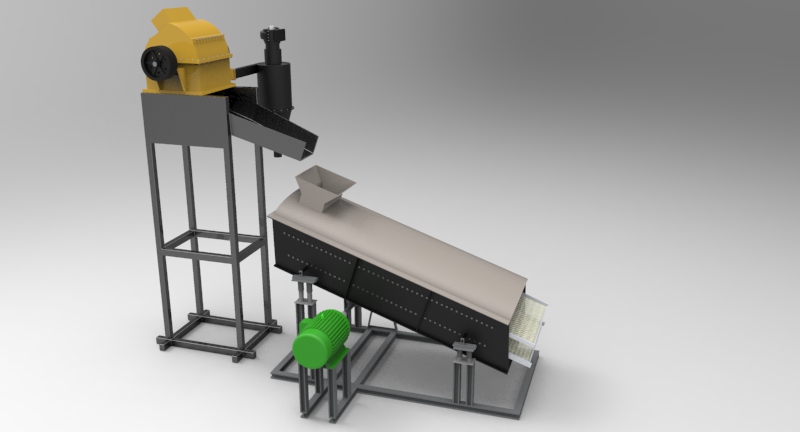 破碎筛分装置的设计与仿真creo5.0.zip