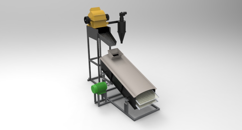 破碎筛分装置的设计与仿真creo5.0.zip