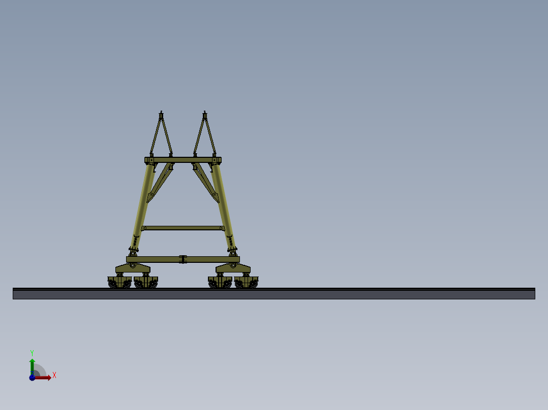 门座起重机龙门起重机前视图
