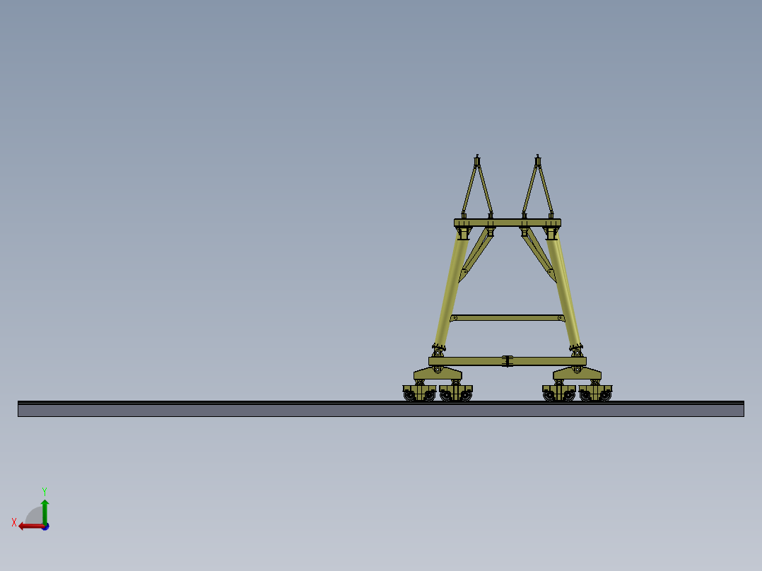 门座起重机龙门起重机后视图