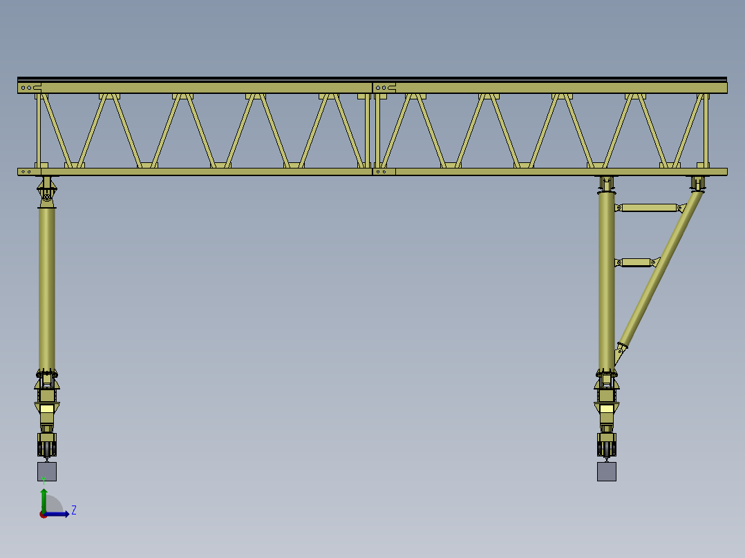 门座起重机龙门起重机左视图
