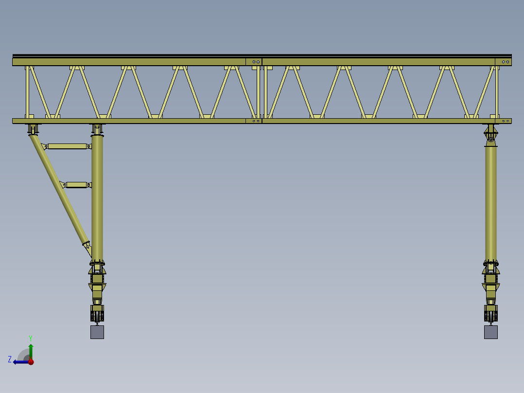 门座起重机龙门起重机右视图