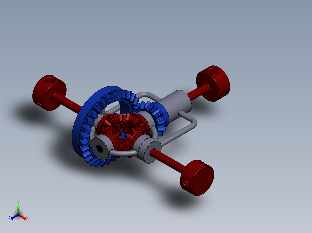 差速器演示机构简易3D图纸