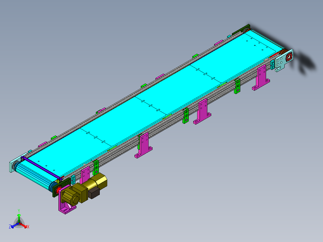 皮带输送线三维设计