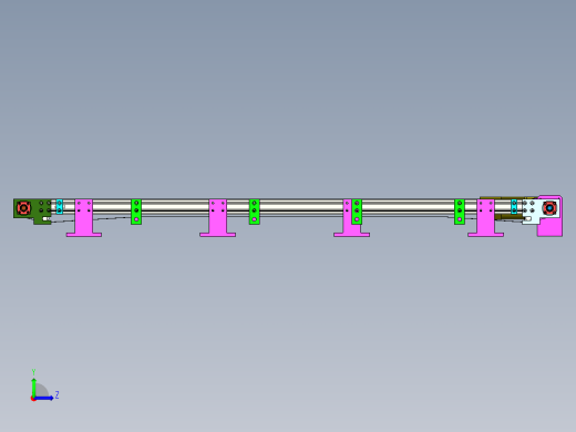皮带输送线三维设计左视缩略图