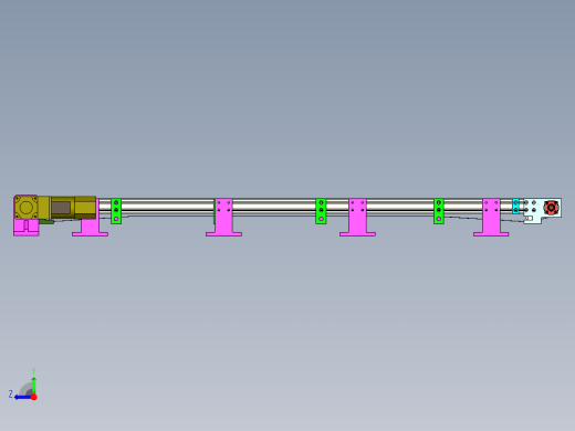 皮带输送线三维设计右视缩略图