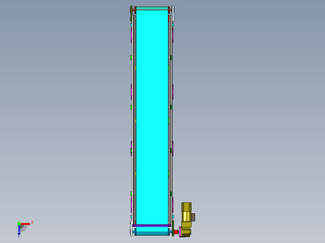 皮带输送线三维设计俯视图