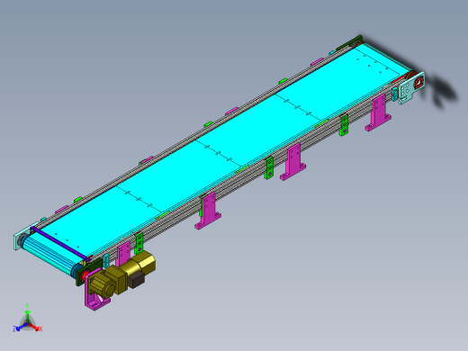 皮带输送线三维设计正等轴测缩略图