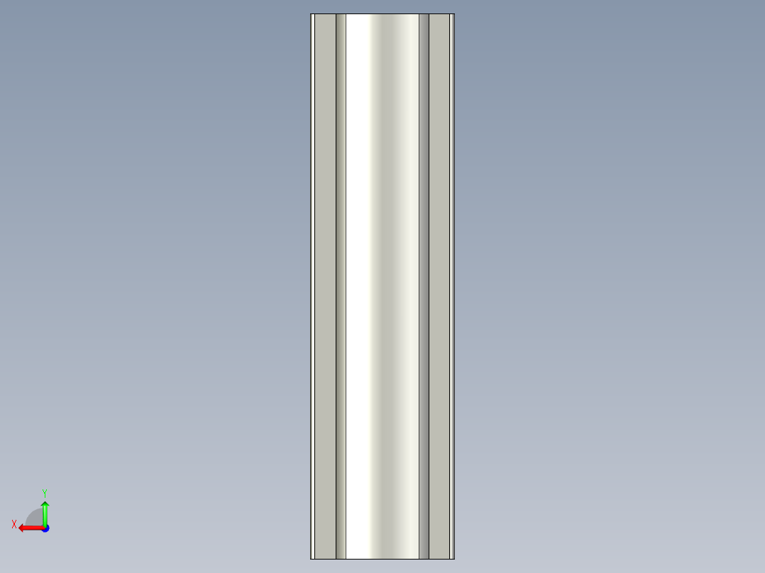配重导轨后视图