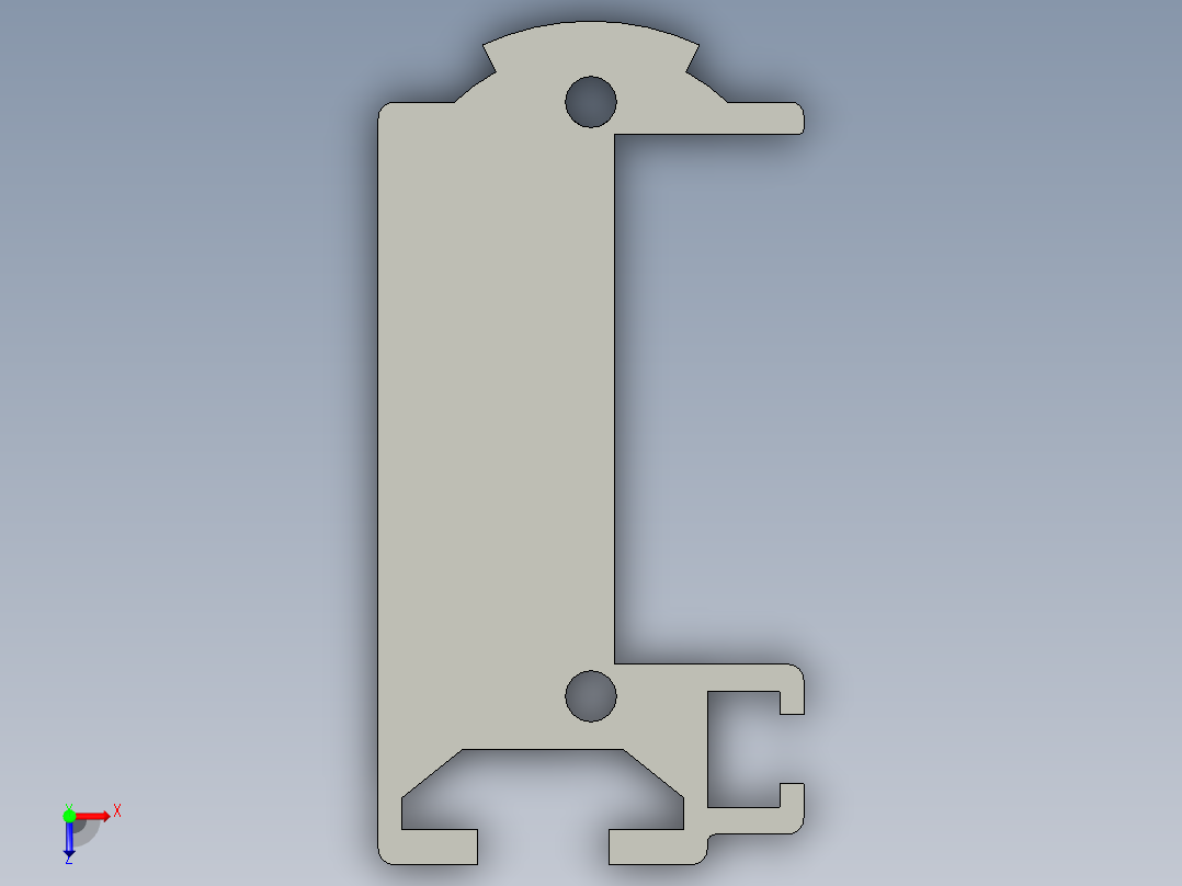 配重导轨俯视图