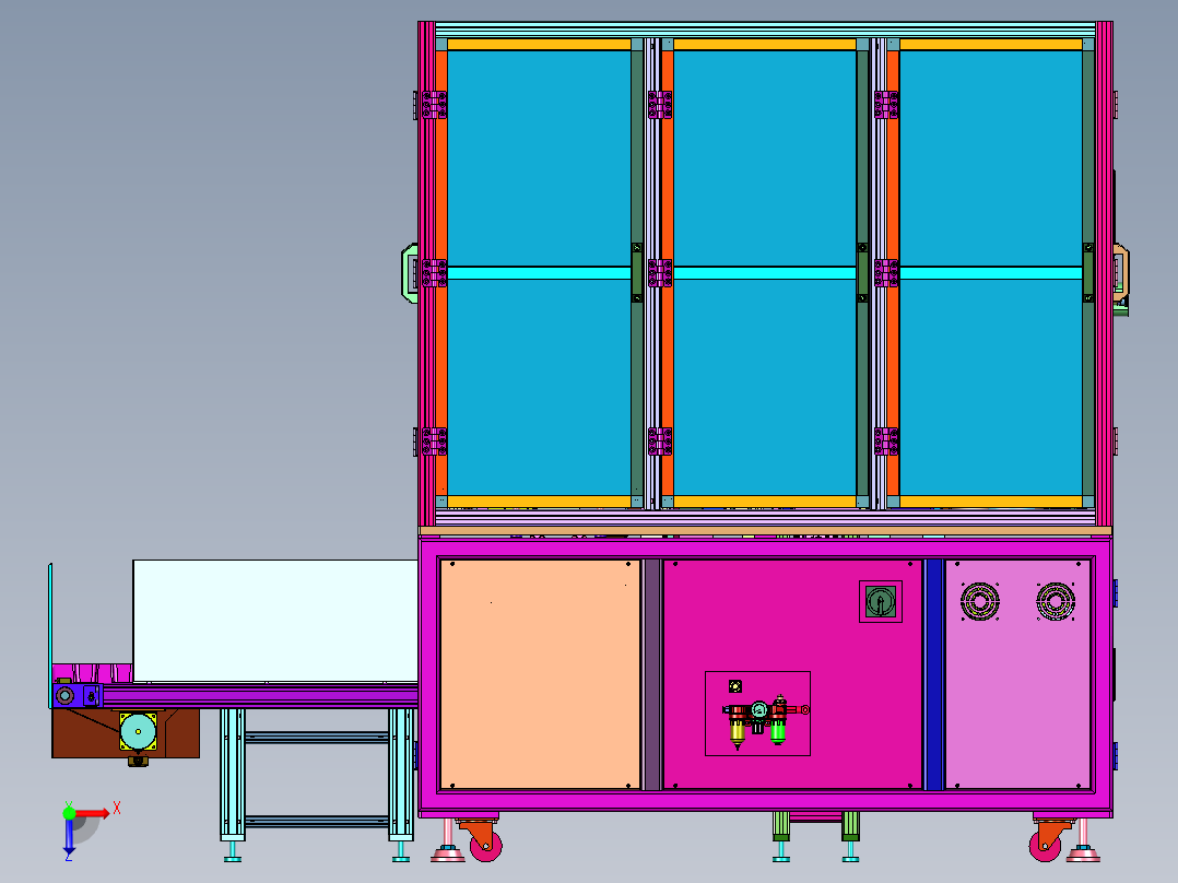 打磨机齿轮箱全自动装配设备俯视图