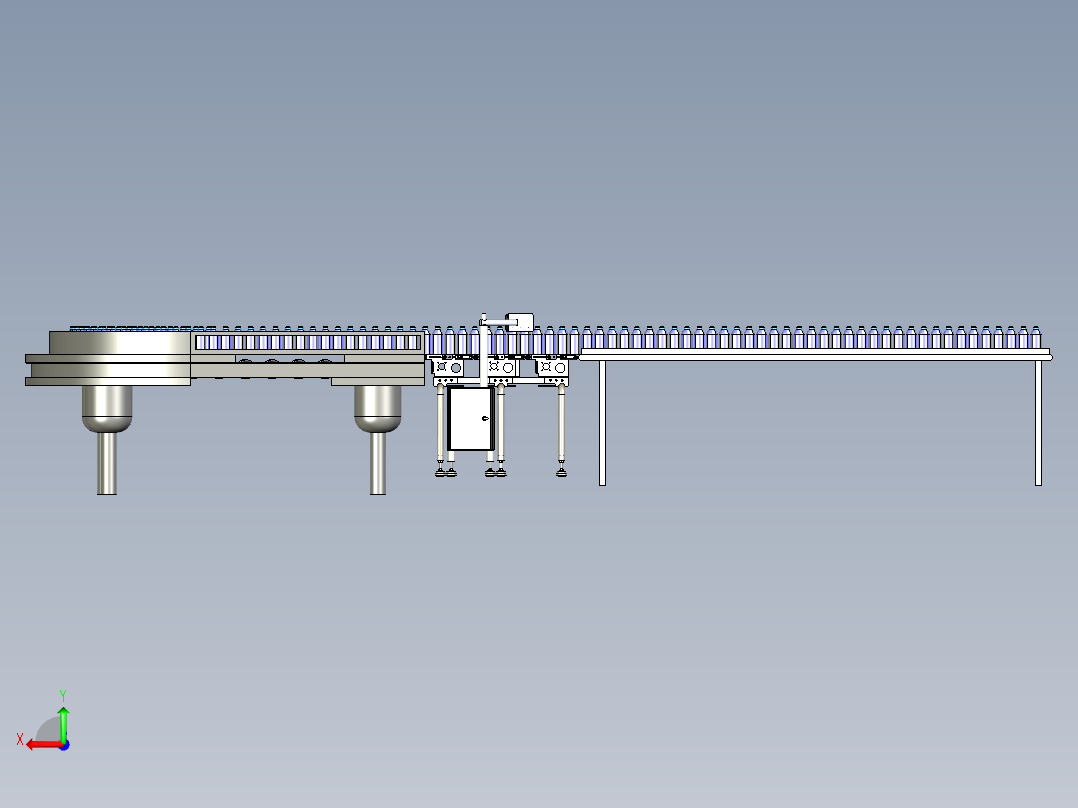 洗衣液生产流水线后视图