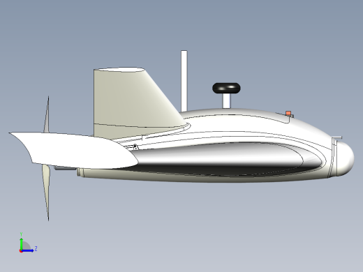 B2004184-KSAT 飞行翼身融合飞机左视缩略图
