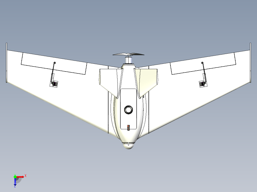 B2004184-KSAT 飞行翼身融合飞机俯视图