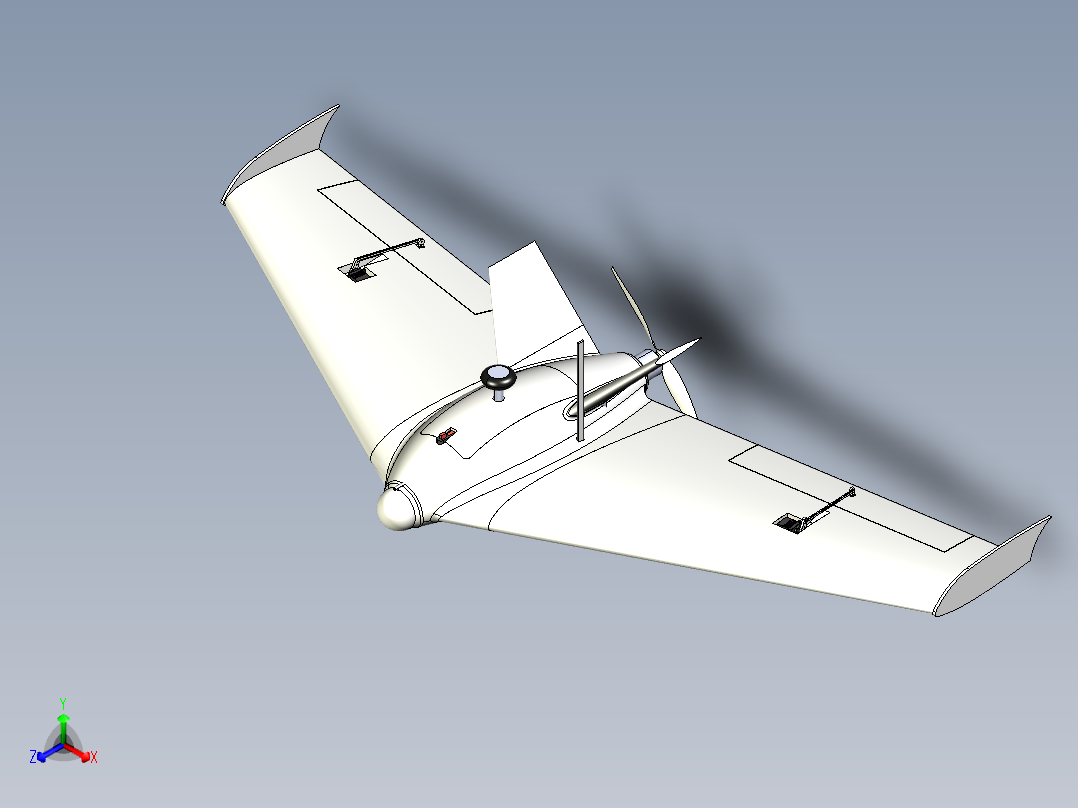 B2004184-KSAT 飞行翼身融合飞机正等轴测图