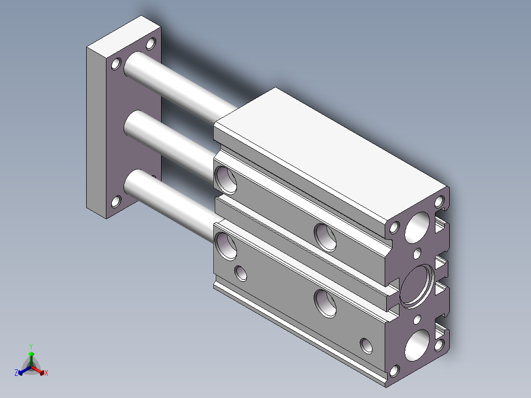 气缸TCM12x40S正等轴测图