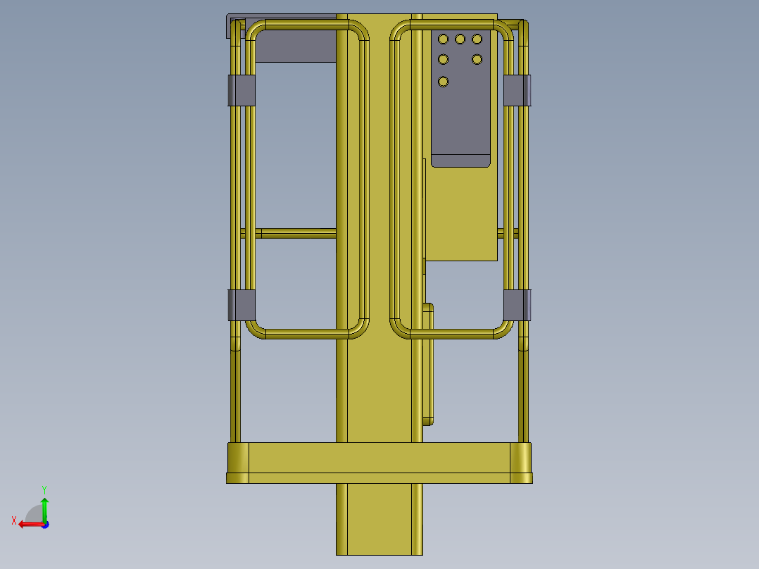 垂直升降机后视图