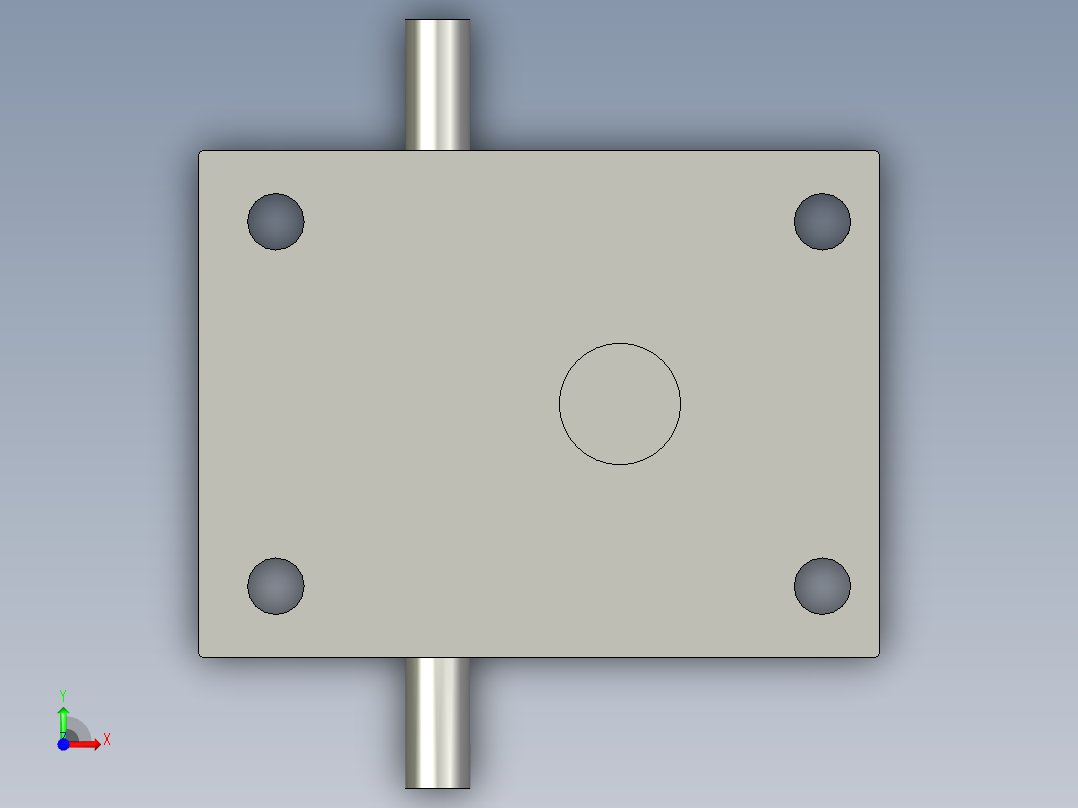 25T正方向300行程-丝杆升降机前视图