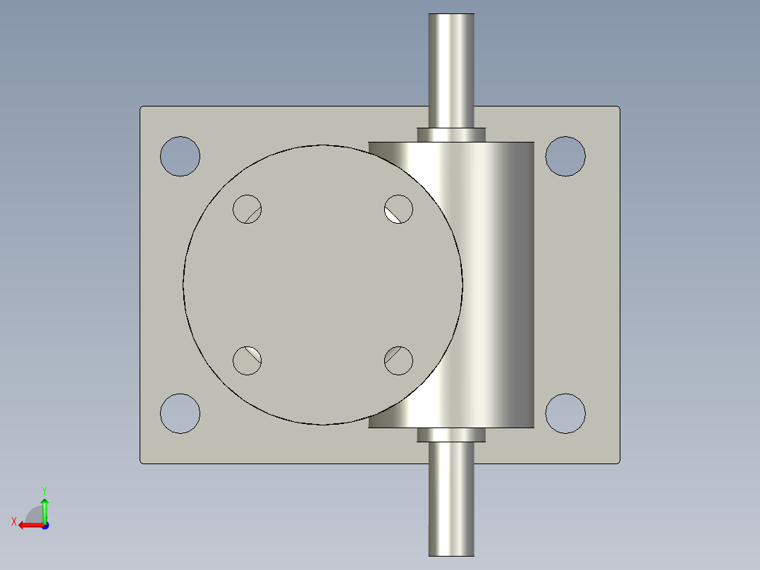 25T正方向300行程-丝杆升降机后视图