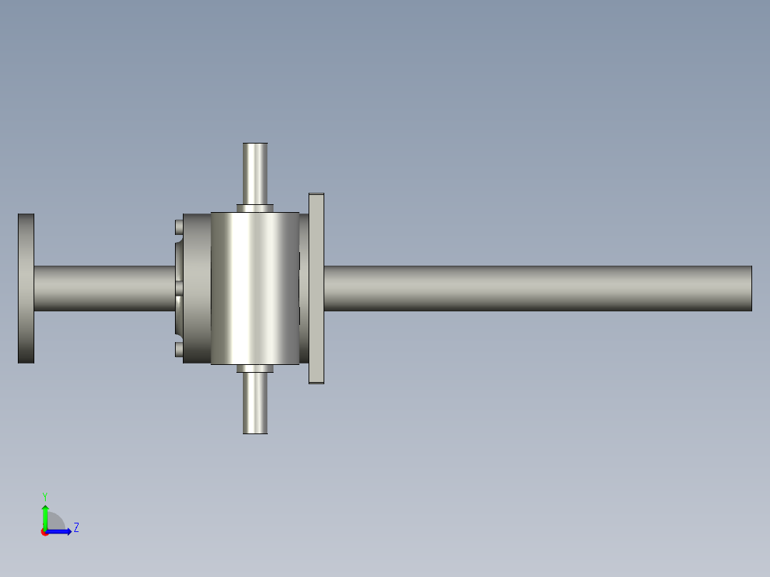 25T正方向300行程-丝杆升降机左视图