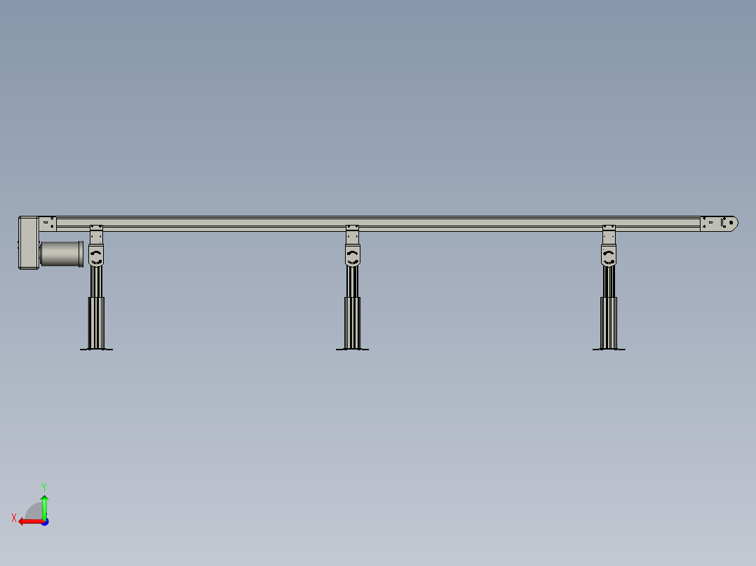 4米皮带线后视图