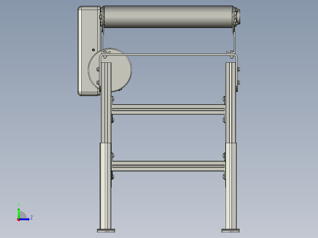 4米皮带线左视图