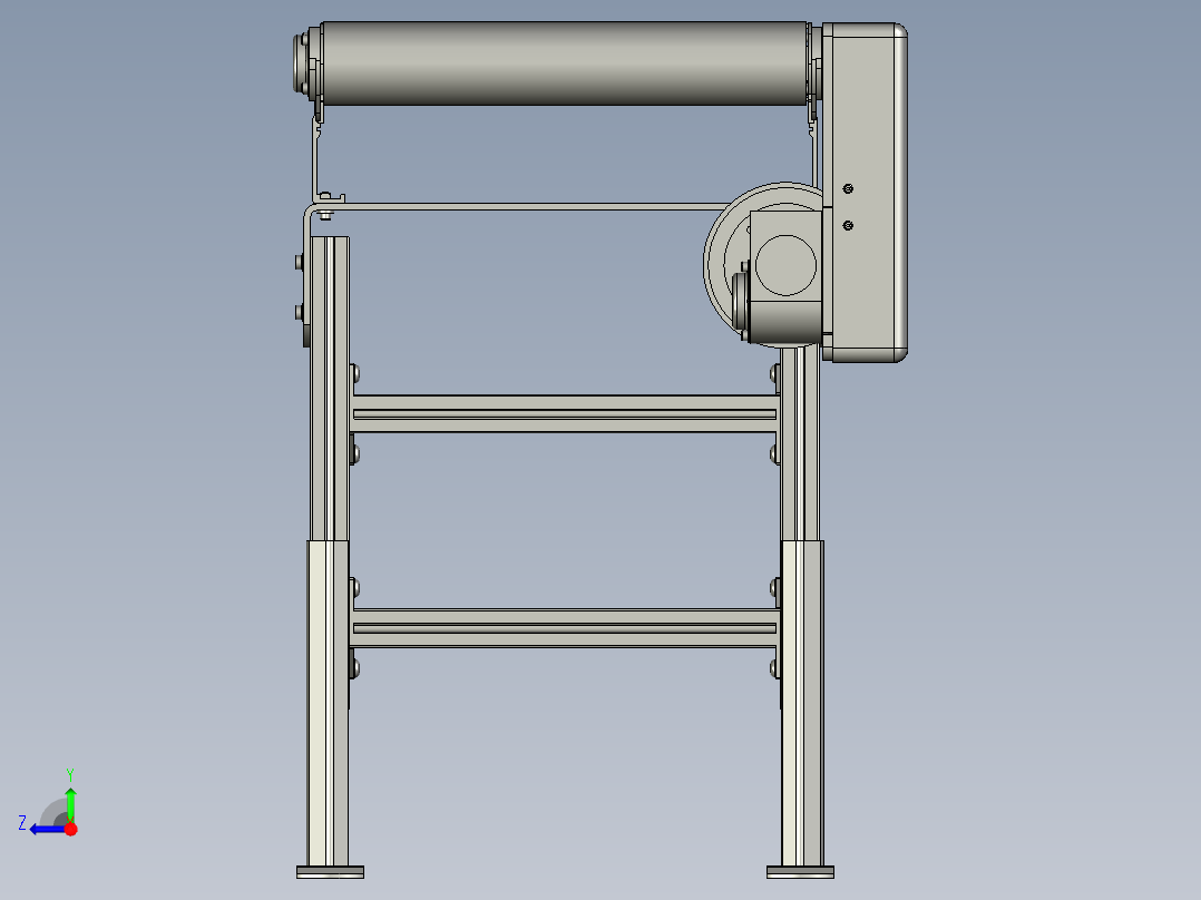 4米皮带线右视图