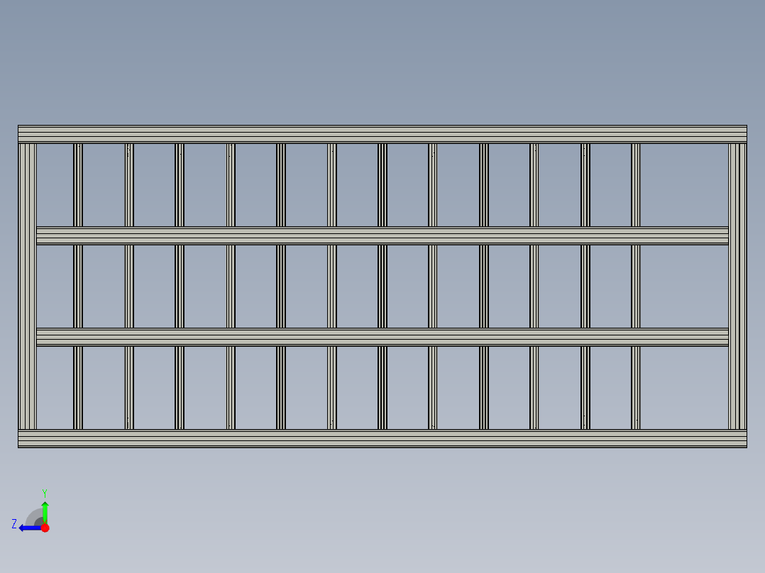 料仓支架组件右视图