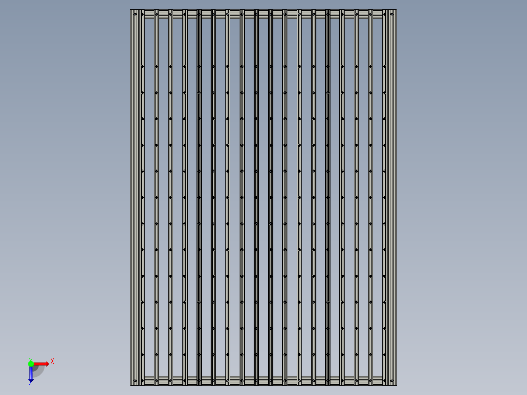 料仓支架组件俯视图