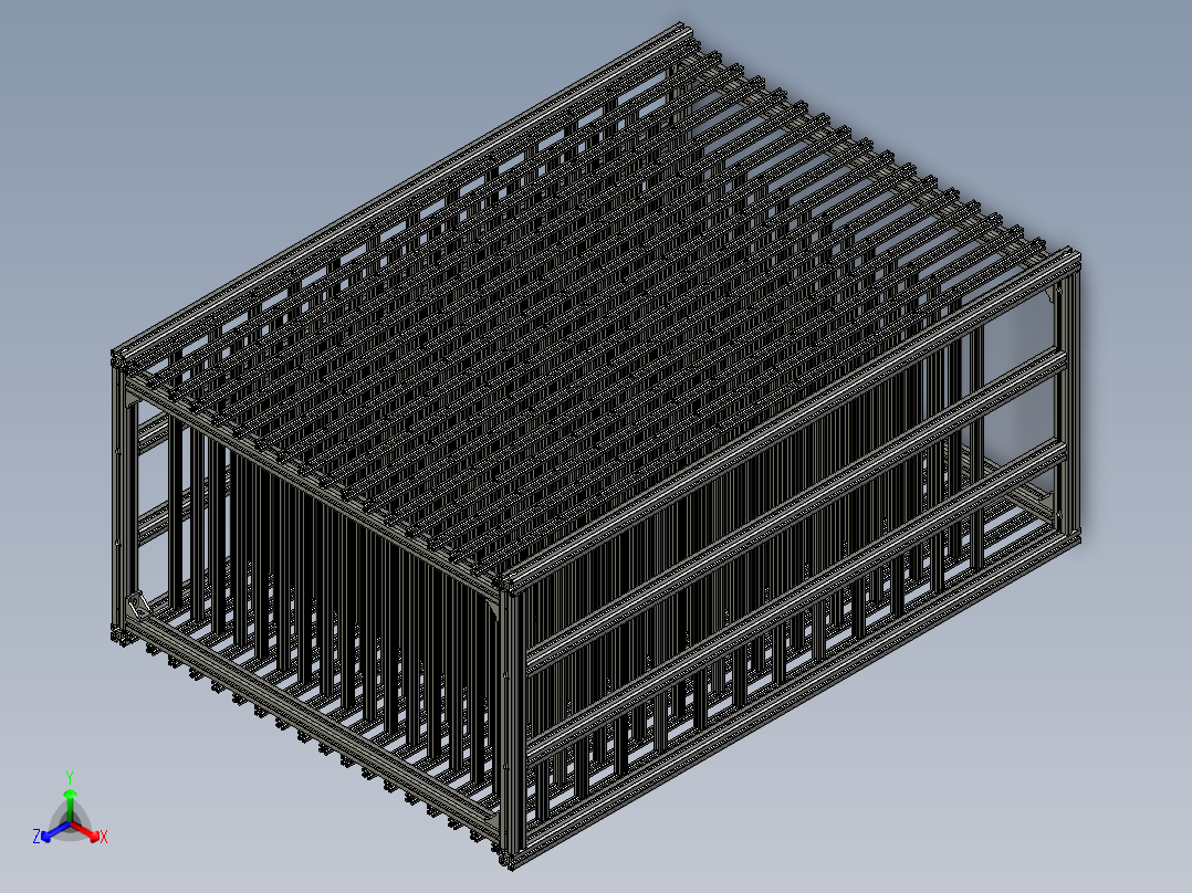 料仓支架组件正等轴测图