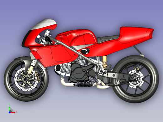 杜卡迪848摩托车数模前视缩略图
