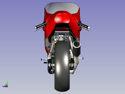 杜卡迪848摩托车数模右视缩略图
