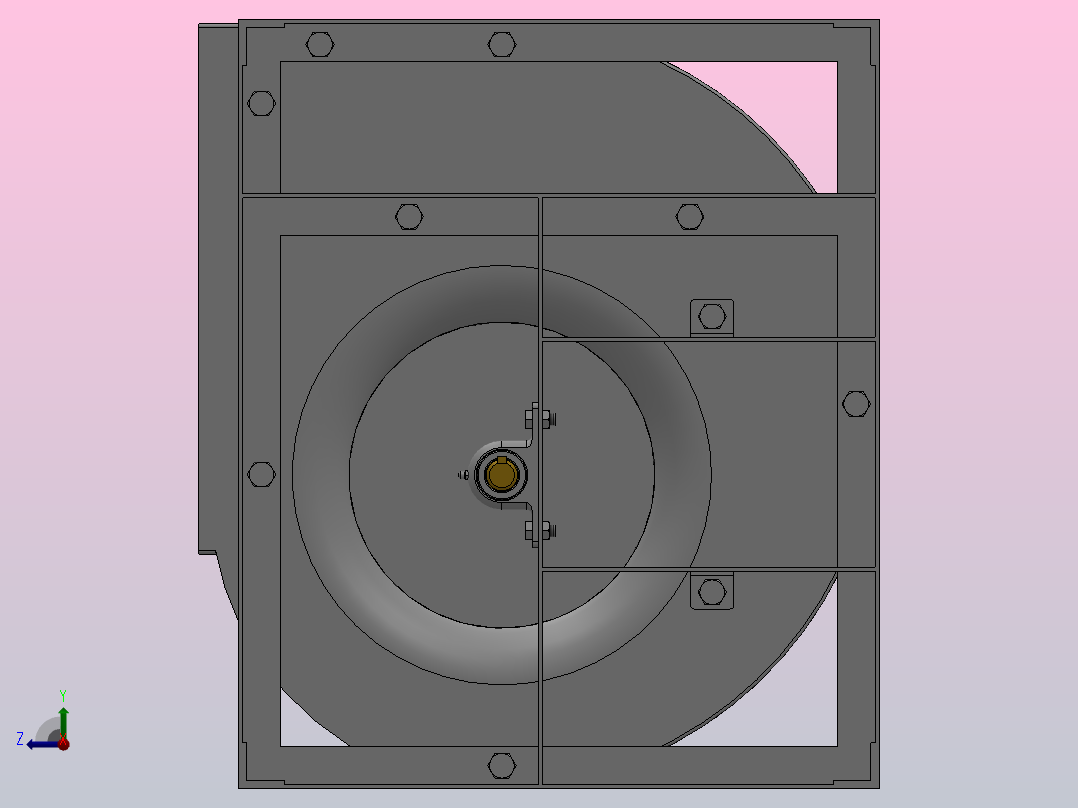 SYD-K离心风机[SYD400 K]亿利达后视图
