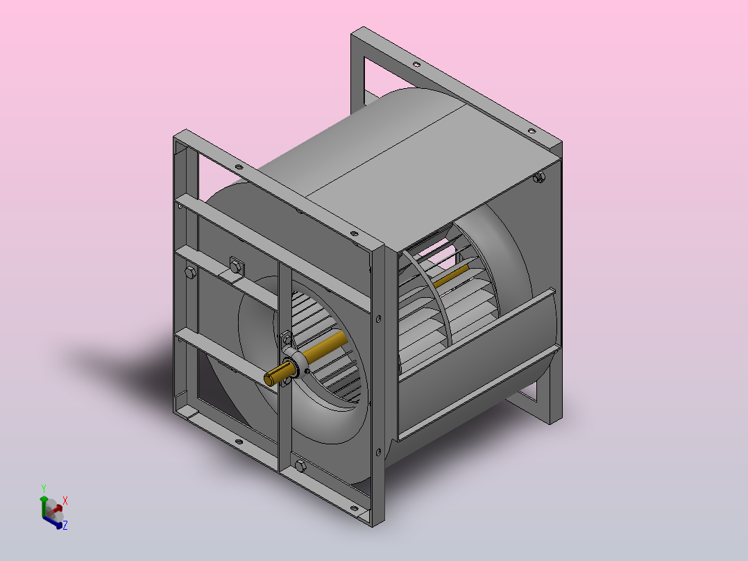 SYD-K离心风机[SYD400 K]亿利达正等轴测图