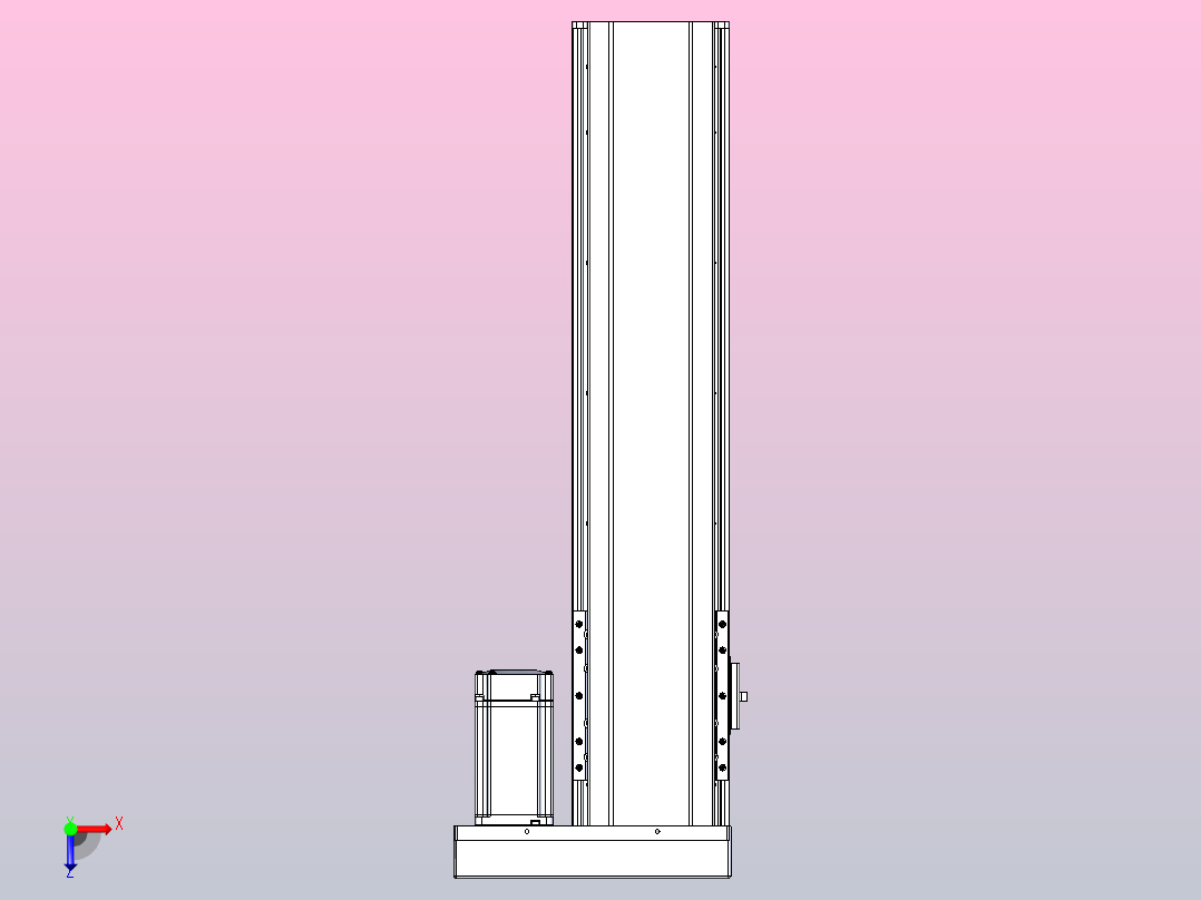 日规模组半封闭丝杆TPA-HNR-120D-1610C-L400-ML-Y-P40-N3俯视图