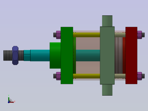 双作用气动缸（拉杆-耳轴安装）160x40x120mm前视缩略图