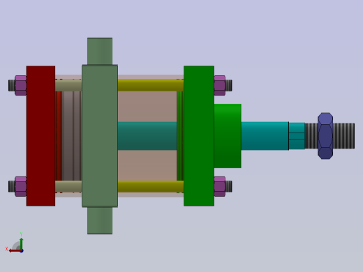 双作用气动缸（拉杆-耳轴安装）160x40x120mm后视缩略图