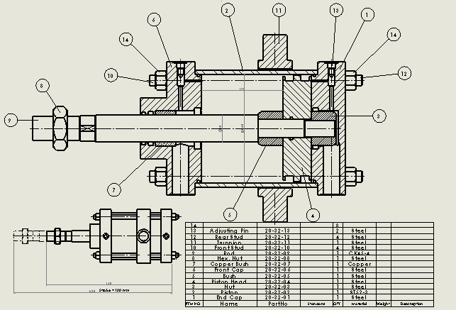 双作用气动缸（拉杆-耳轴安装）160x40x120mm