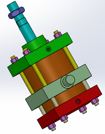 双作用气动缸（拉杆-耳轴安装）160x40x120mm