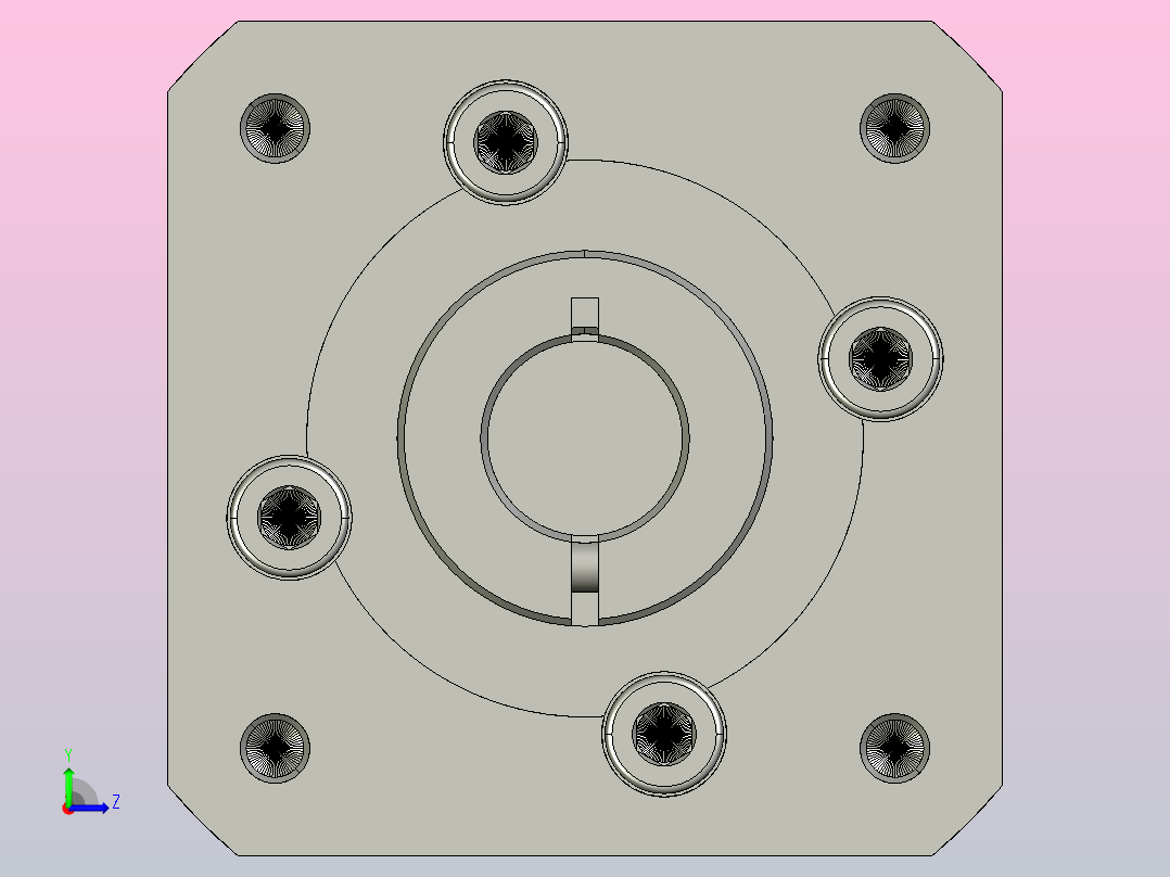 间隙减速器gearbox_gbx060009k_gbk_060_055_0_f左视图
