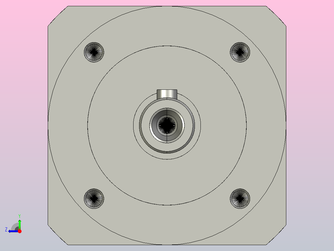 间隙减速器gearbox_gbx060009k_gbk_060_055_0_f右视图