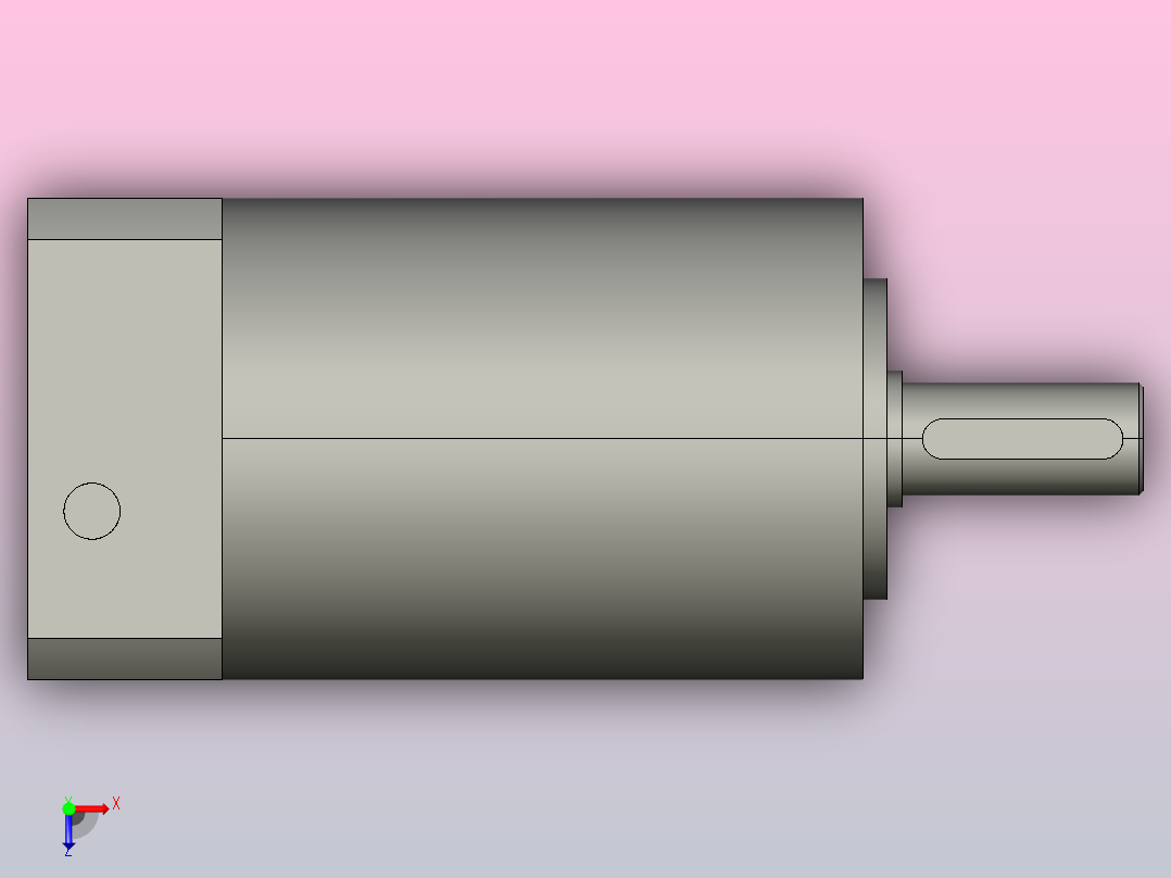 间隙减速器gearbox_gbx060009k_gbk_060_055_0_f俯视图