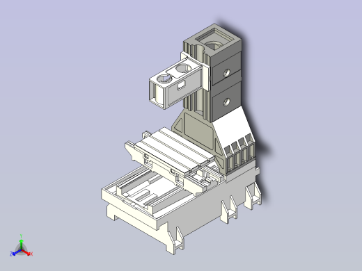 立式加工中心床身3D