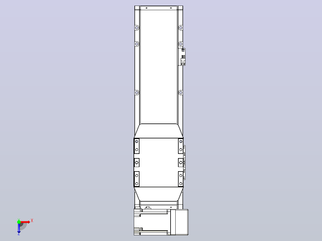 机器人皮带驱动直线轴TPA-GCB-150-P80-L300-RU-M75-N3俯视图