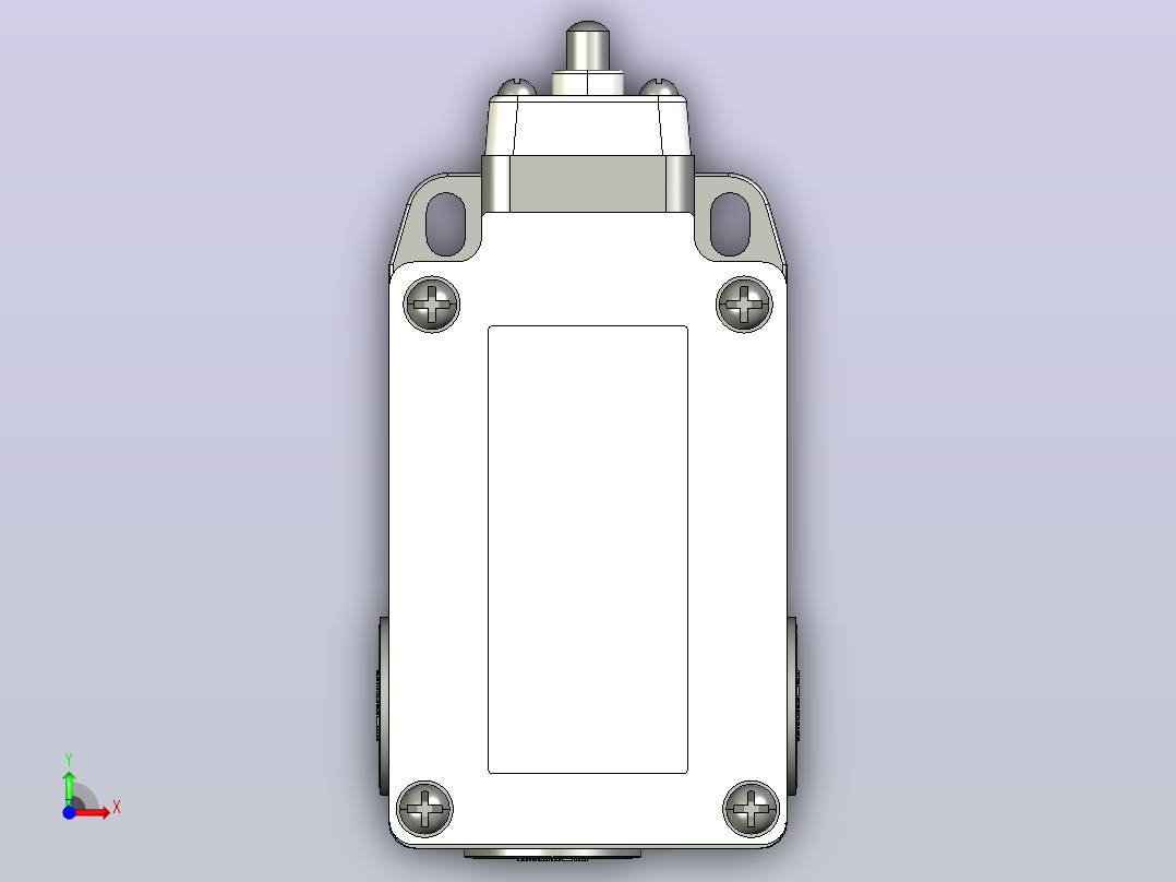 YBLX-P1_303_1B行程开关三维模型202107前视图
