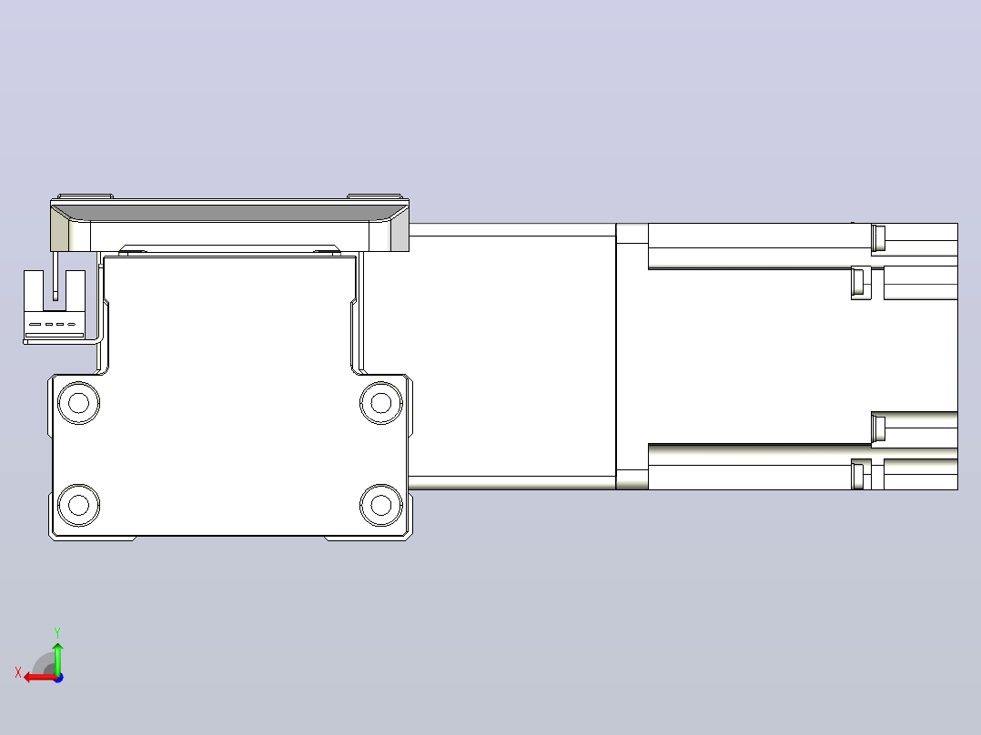 皮带直线轴双滑块型TPA-GCBS-80-P60-L75-DR-M20-N3后视图